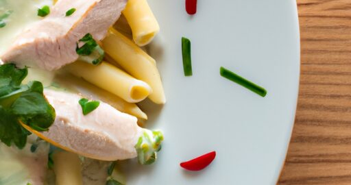 Kuřecí nudle s česnekem a zeleninou