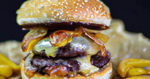 Hovězí burger s cibulí a sýrem