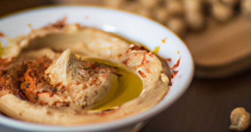 Hummus s česnekem a olejem