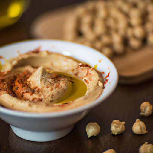 Hummus s česnekem a olejem