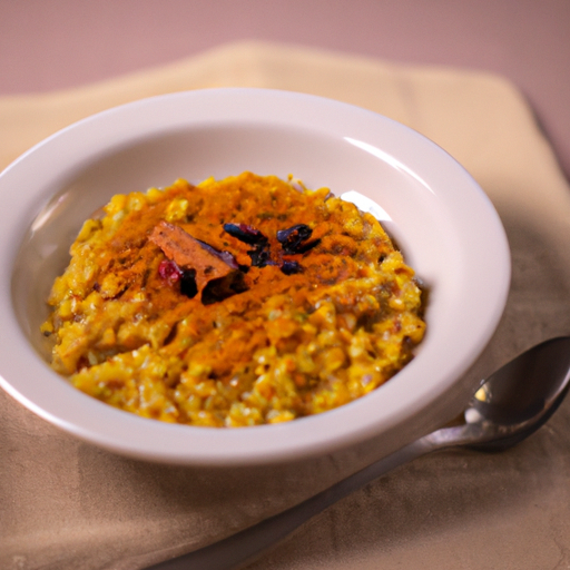 Kuskus s jehněčím a sladkou šafránovou omáčkou.