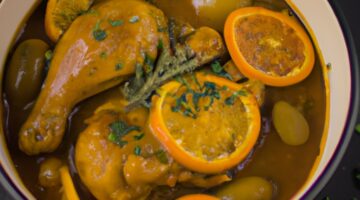 Tajine s kuřecím masem a citronem