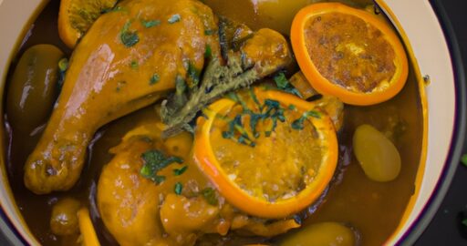 Tajine s kuřecím masem a citronem