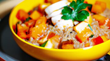 Ratatouille s grilovaným kuřetem a quinoa.