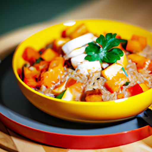 Ratatouille s grilovaným kuřetem a quinoa.