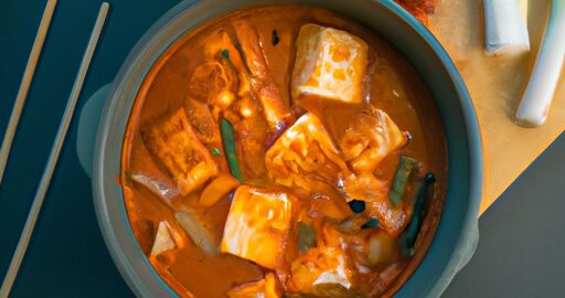 Kimchi jjigae s tofu.