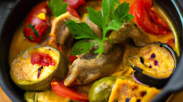 Kuřecí ratatouille s grilovaným chlébem