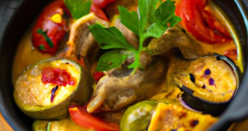 Kuřecí ratatouille s grilovaným chlébem