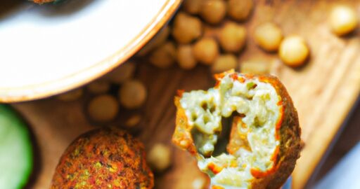 Egypstký falafel s hummusem.