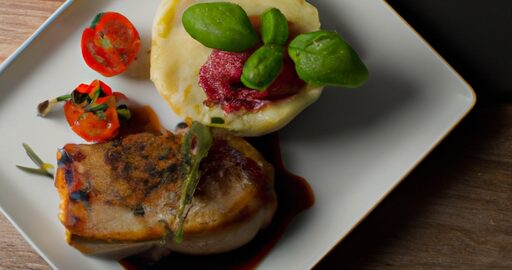 Kořeněný vepřový kotlet s bramborami