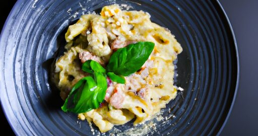 Bylé těstoviny s omáčkou carbonara.