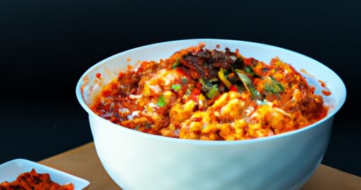 Ramyeon s křupavým kimchi plátkem.