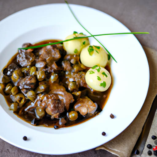 Hovězí Bourguignon s brambory