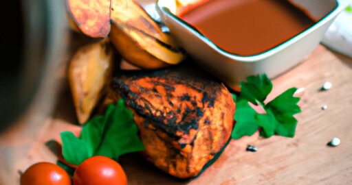 Pečený brambor s bylinkovým máslem.