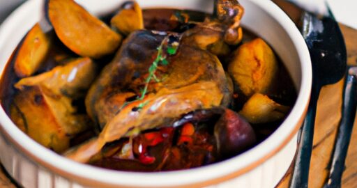 Kuře s houbovou omáčkou a bramborem.