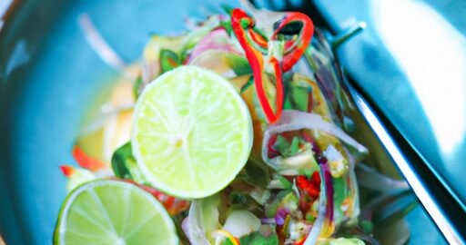 Ceviche s avokádem a limetkou