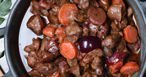 Hovězí Bourguignon v červeném víně