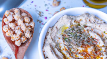 Humus s tahini a cizrnou.