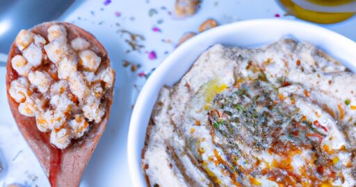 Humus s tahini a cizrnou.