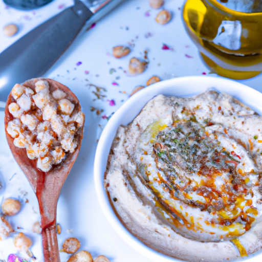 Humus s tahini a cizrnou.