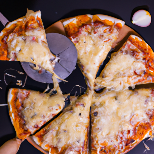 Italská pizza s pestem a rajčaty.