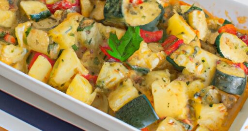 Ratatouille pečená zelenina a olivy.