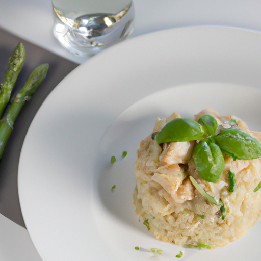 Risotto s houbami a šparágama