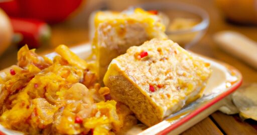 Pečený tzv. zlatý řízek.