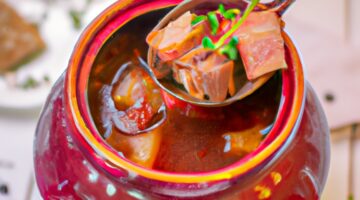 Kořeněná houbová polévka s cizrna