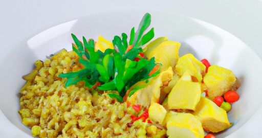 Zeleninový nákyp s berberisem a rýží.