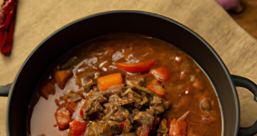 Houbový guláš s knedlíkem.