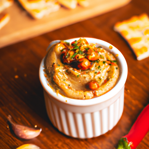 Hummus s pečeným česnekem a chilli