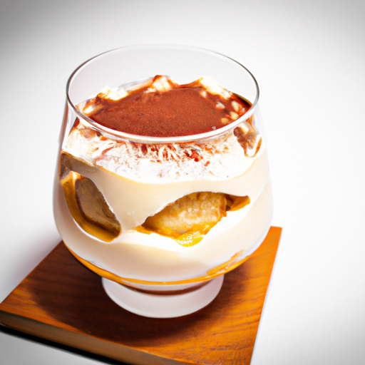 Tiramisu s mascarpone a kávou.