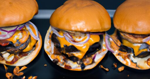 Hamburger s bramborovými hranolky.