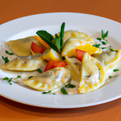 Ravioli se špenátem a ricottou.