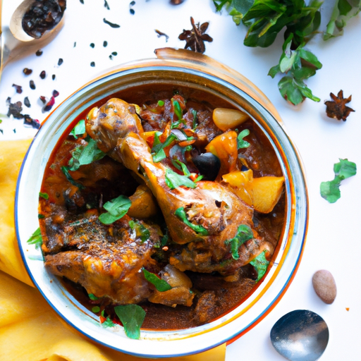 Tagine kuřecí s meruňkami