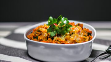 Chobotnice s batáty a rýží