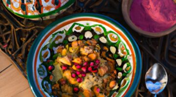 Marocký jehněčí tajin s rozinkami.