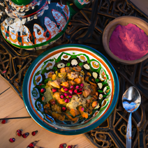 Marocký jehněčí tajin s rozinkami.