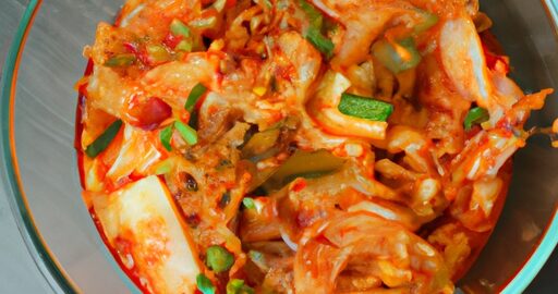 Korejská kimchi polévka s hovězím.