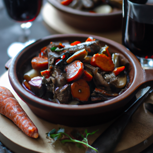 Hovězí Bourguignon se šalotkou