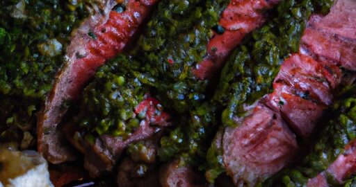 Argentinský biftek s chimichurri.