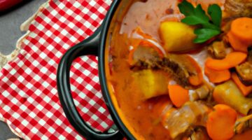 Houbový guláš s knedlíky.