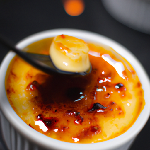 Crème brûlée s vanilkou a karamelizovaným cukrem