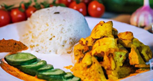 Kuřecí korma s rýží naan