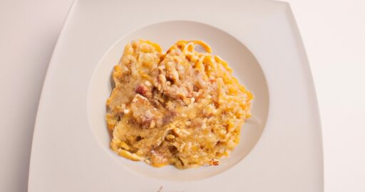 Pasta carbonara – italská specialita’s vaječnou omáčkou.