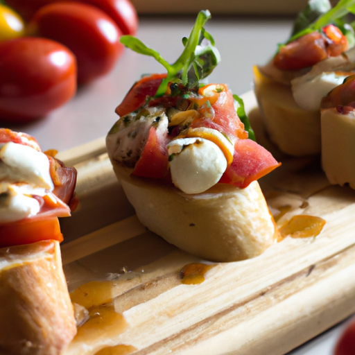 Italská rajčatová bruschetta s mozzarellou