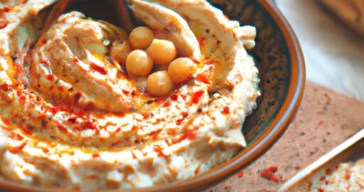 Hummus s pečeným pepřem a tahini