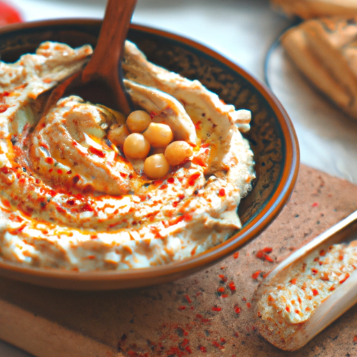 Hummus s pečeným pepřem a tahini