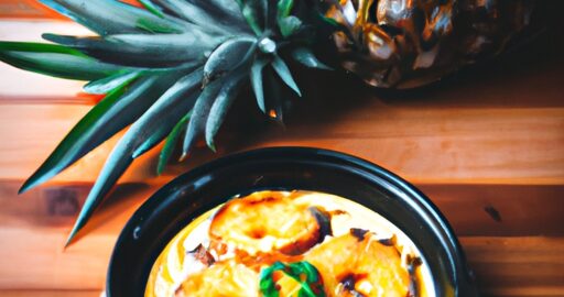 Kuřecí červený kari s ananasem.